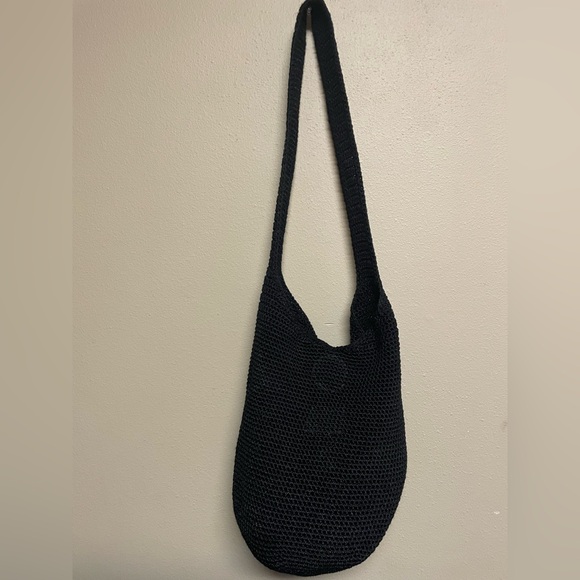 The Sak Handbags - The Sak Knit Crochet Hobo Crossbody Bag Boho 90s